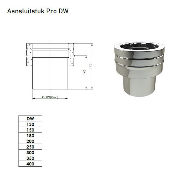 DW ø 350mm aansluitstuk pro - Afbeelding 3