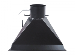 Links open 65 stalen verloop ø 250mm gasstook