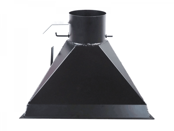 Links open 75 stalen verloop ø 250mm gasstook